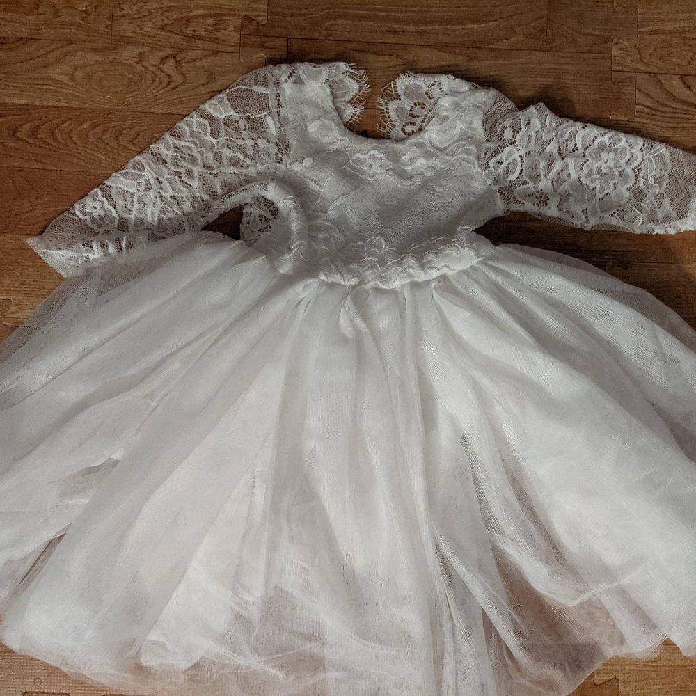 NWOT 2Bunnies Flower girl Lace Back A-Line Tutu